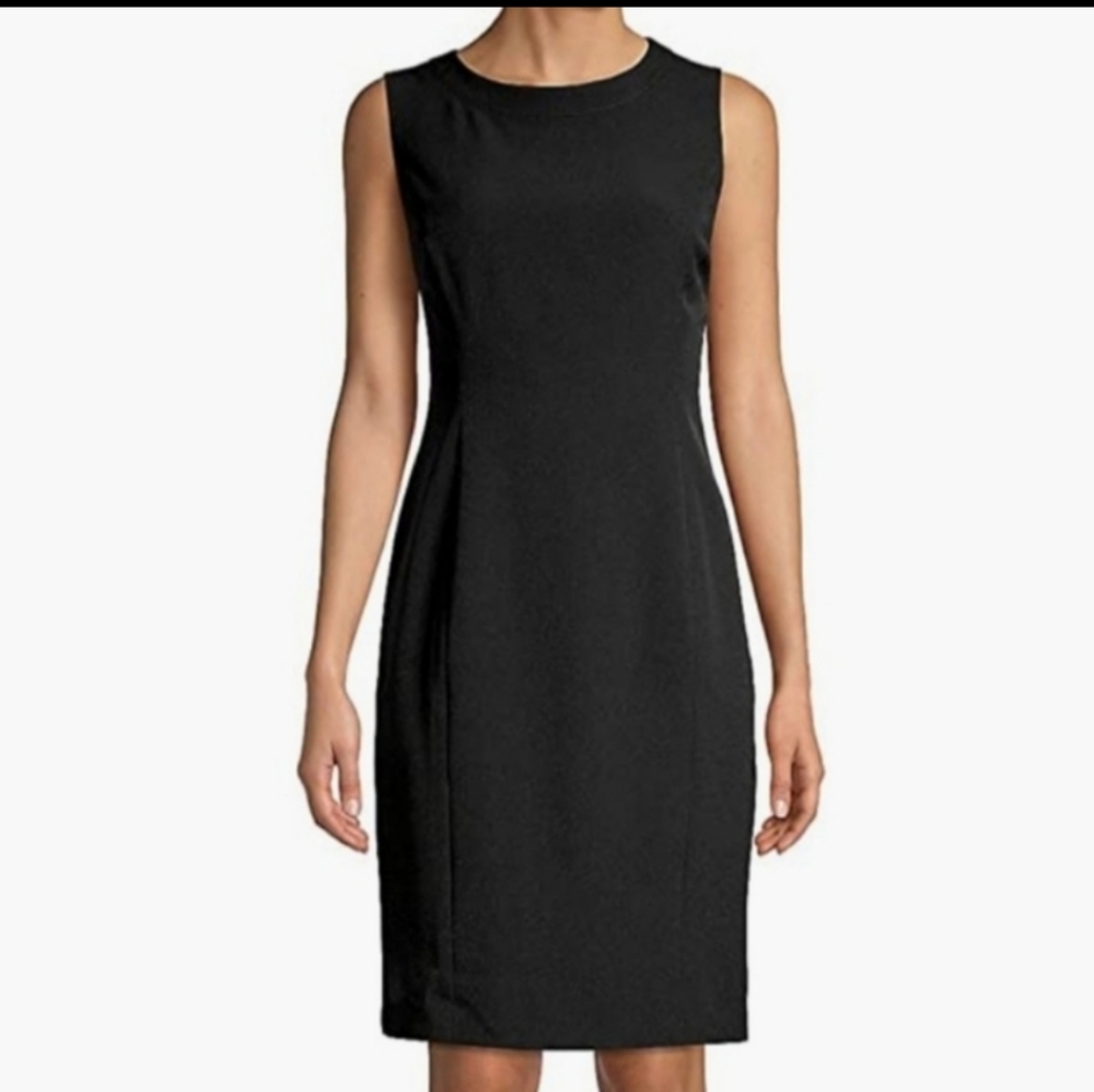 Jones New York Essentials Sheath Sleeveless Dress Black